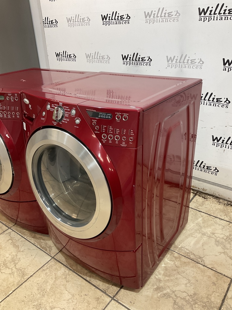 Whirlpool Used Electric Set Washer/Dryer 27inches {3 prong} (Red) 