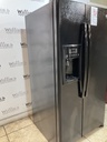 Ge Used Refrigerator Side by side 34x66 1/2” (Black);
