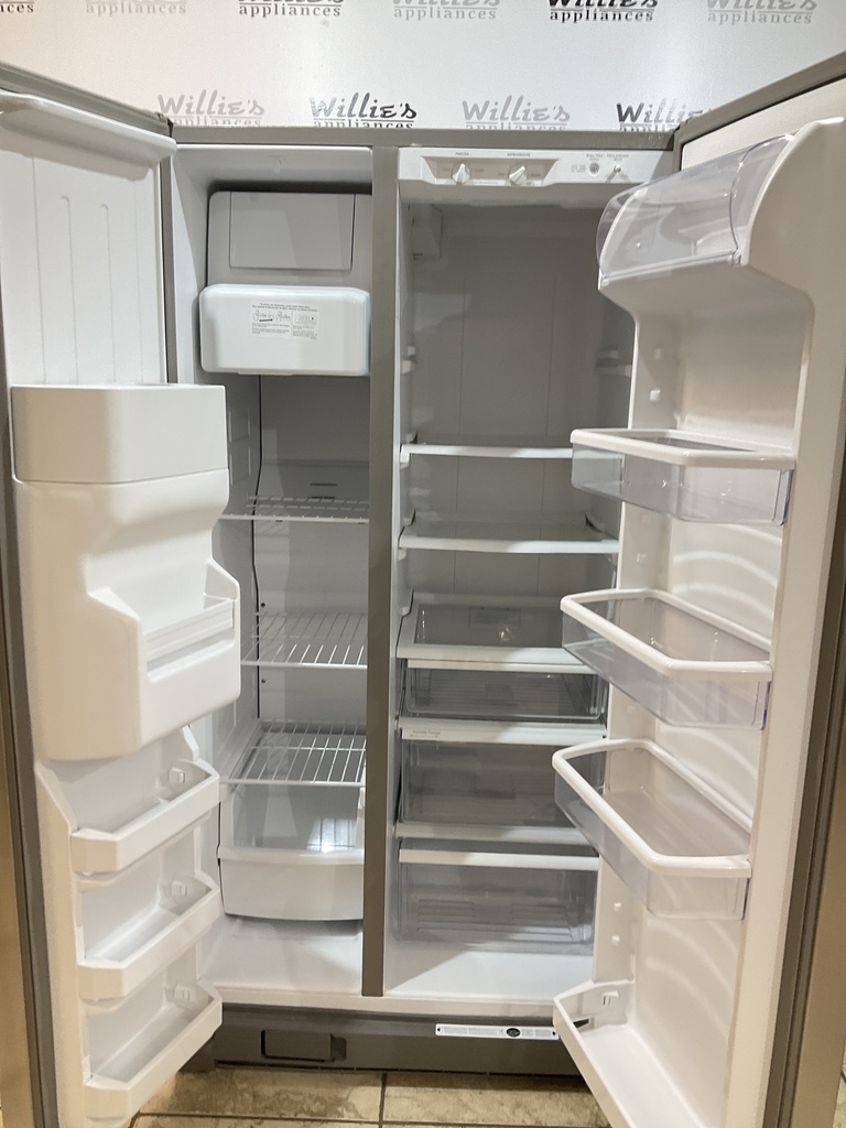 Whirlpool Used Refrigerator Side by Side 36x68 1/2” (Stainless Steel) 