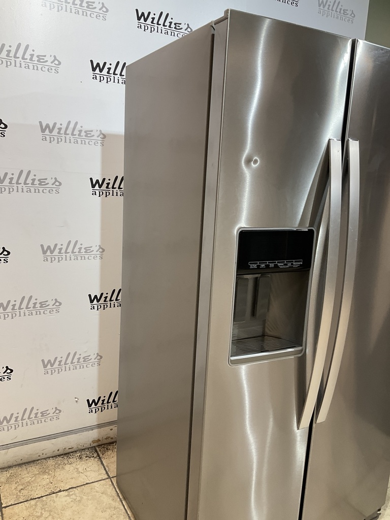 Whirlpool Used Refrigerator Side by Side Counter Depth 36x69 1/2” (Stainless Steel) 