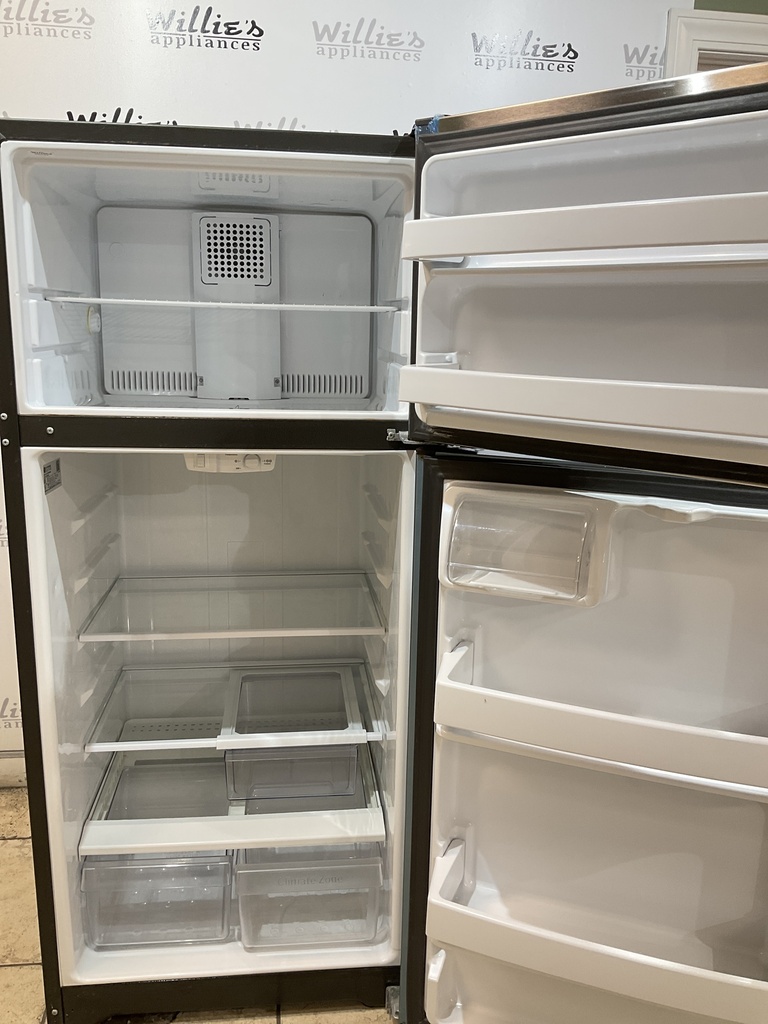 Ge Used Refrigerator Top and Bottom 28x64 (Stainless Steel) 