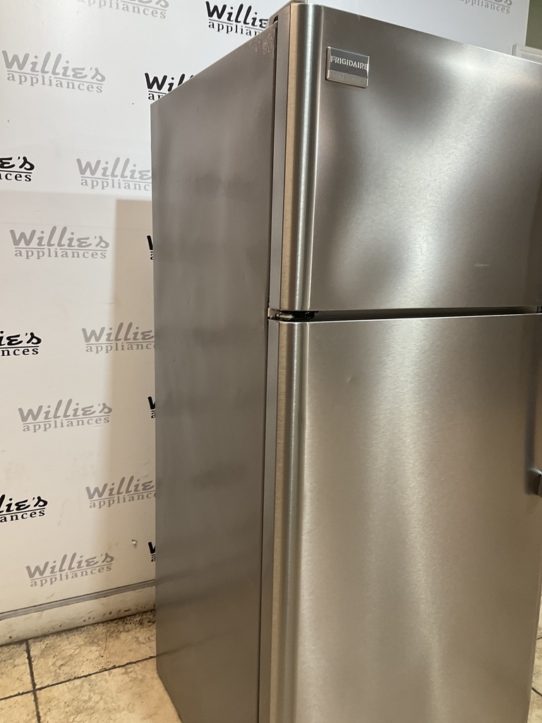 Frigidaire Used Refrigerator Top and Bottom 30x66 ” (Stainless Steel)