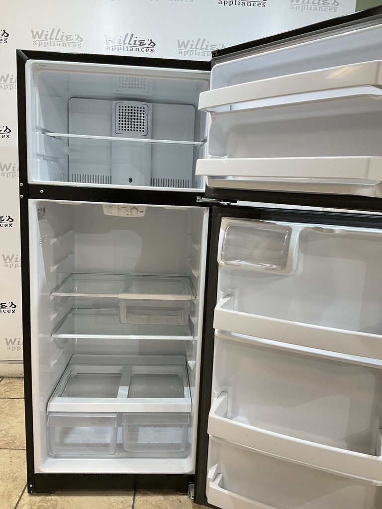 Ge Used Refrigerator Top and Bottom 28x66 1/2” (Black) 