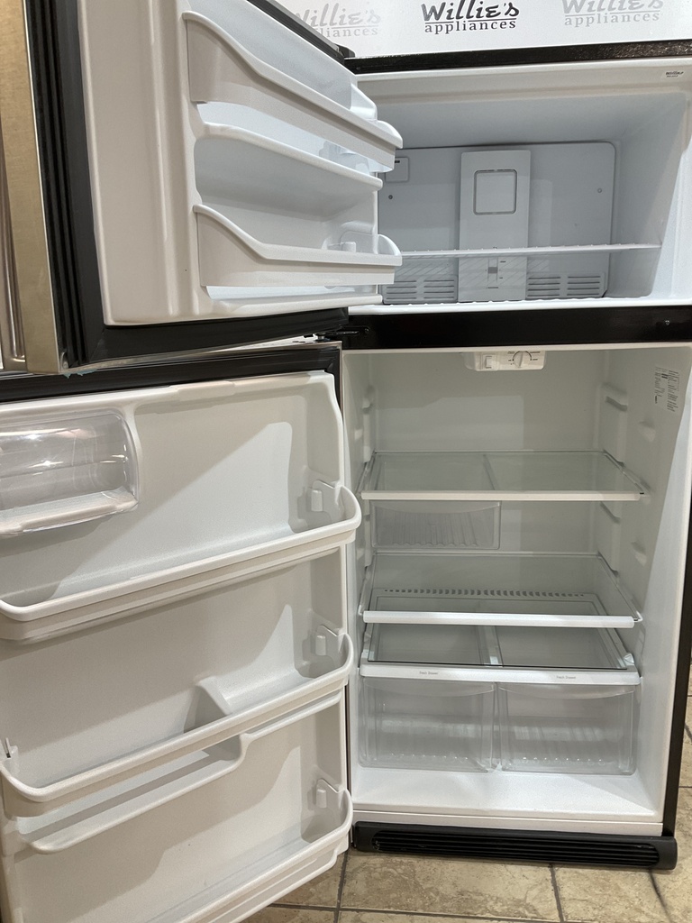 Frigidaire Used Refrigerator Top and Bottom 30x65 1/2” (Stainless Steel) 