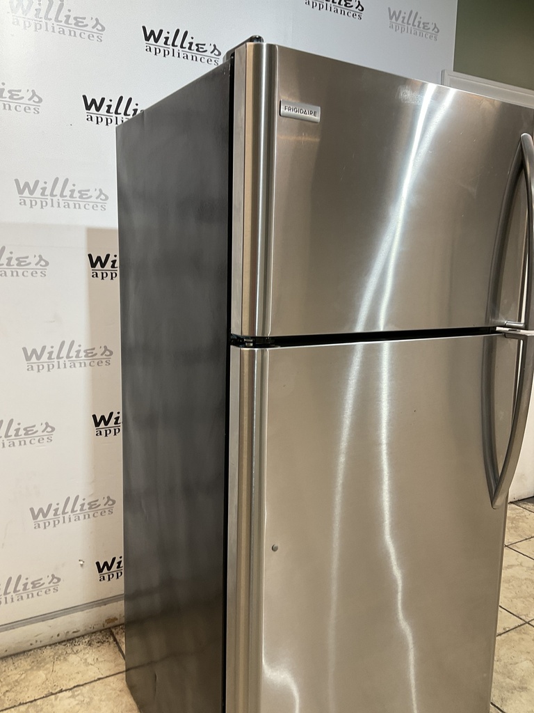 Frigidaire Used Refrigerator Top and Bottom 30x65 1/2” (Stainless Steel) 