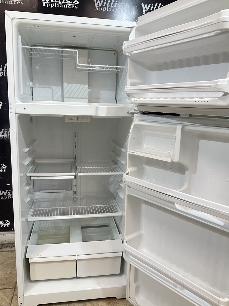 Ge Used Refrigerator Top and Bottom 28x67 (White) 