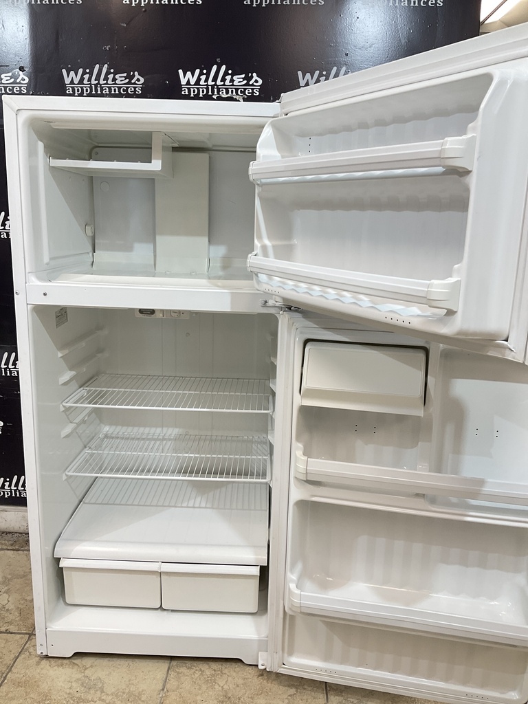 Hotpoint Used Refrigerator Top and Bottom 28x61 1/2” (White) 