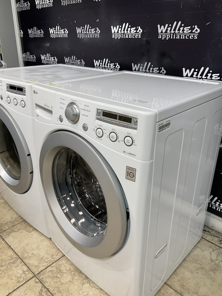 Lg Used Electric Set Washer/Dryer Front-load 220volts (30 AMP) 27inches {3 prong} (White) 