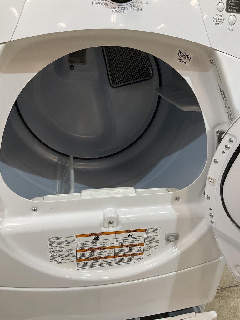 Whirlpool Used Electric Dryer 220volts (30 AMP) 27inches {no cord} (White) 