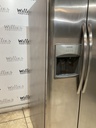 Frigidaire Used Refrigerator Side by Side 33 1/2” x 68 1/2” (Stainless Steel) 