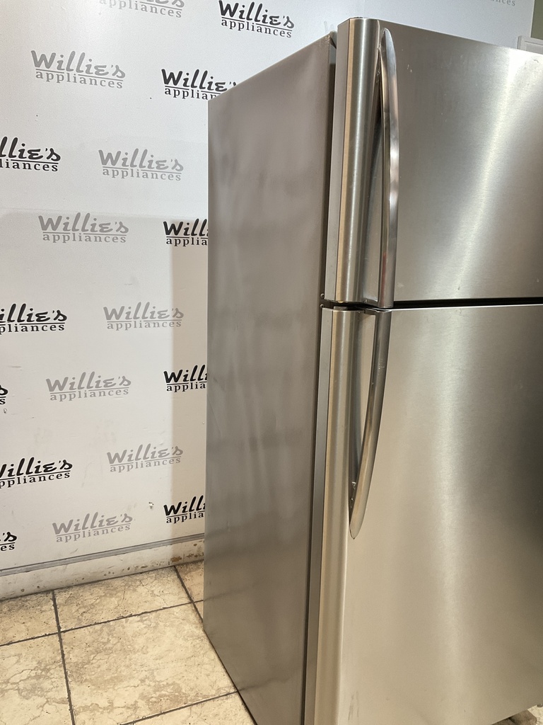 Frigidaire Used Refrigerator Top and Bottom 30x66 (Stainless Steel) 