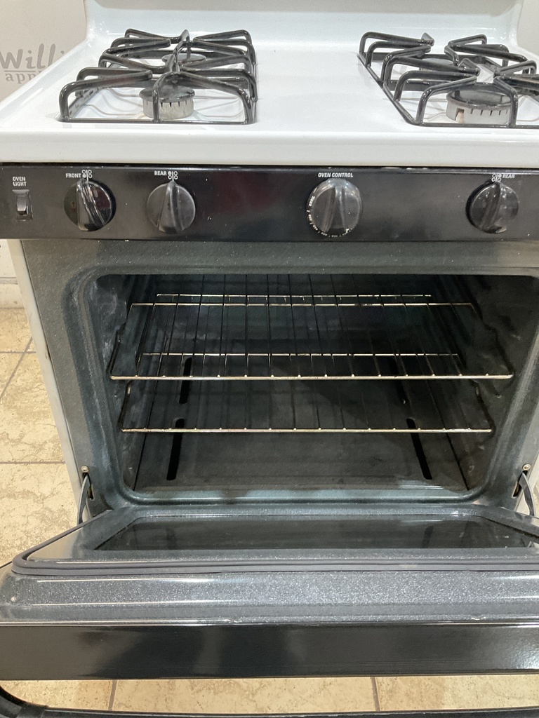 Hotpoint Used Natural Gas Stove 30inches (White/Black) 