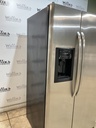 Ge used Refrigerator Side by Side 36x69 1/2” (Stainless Steel) 