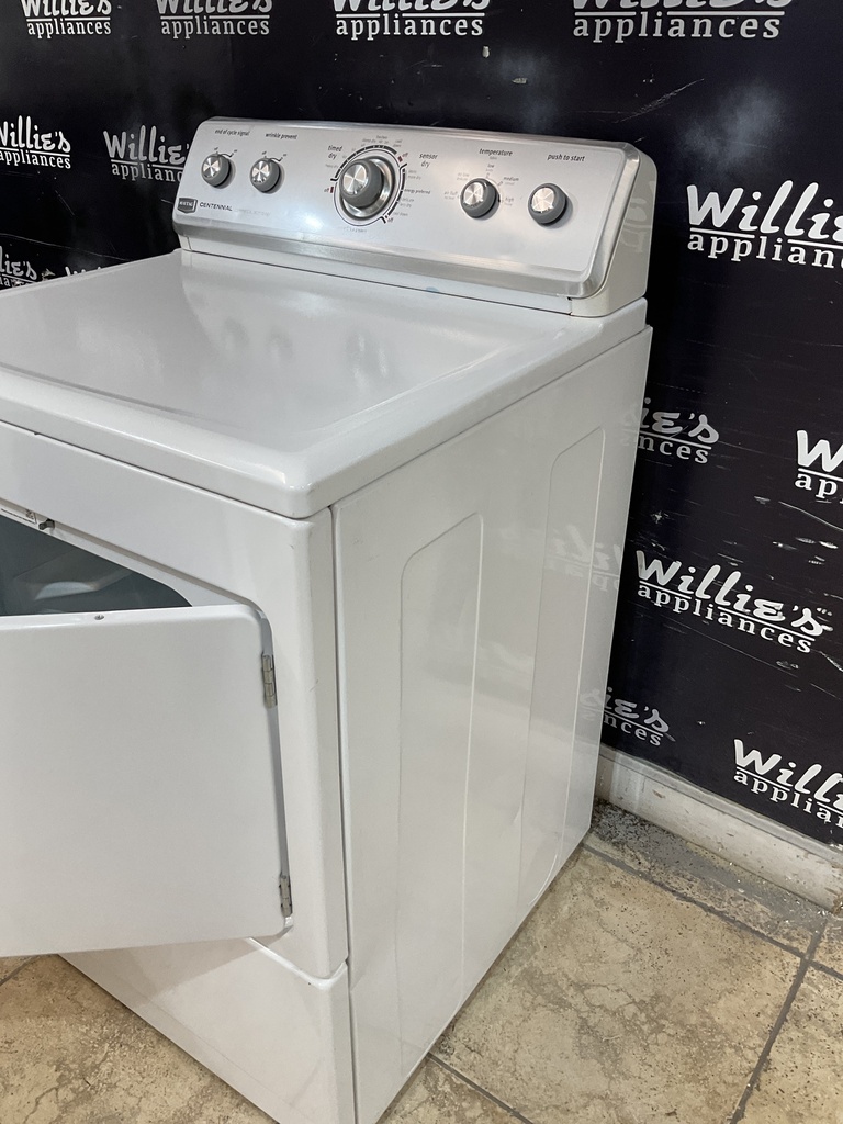 Maytag Used Electric Dryer 220volts (30 AMP) 27inches {4 prong} (White) 