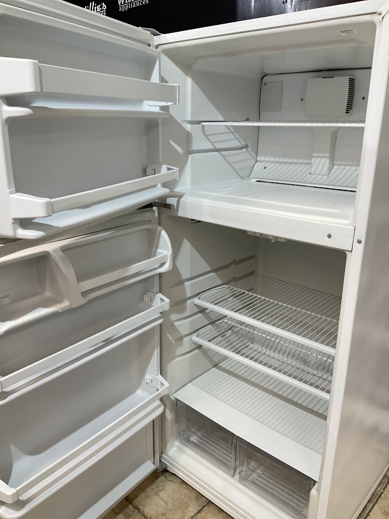 Whirlpool Used Refrigerator Top and Bottom 28x62 1/2” (White) 