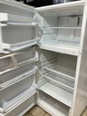 Whirlpool Used Refrigerator Top and Bottom 28x62 1/2” (White) 