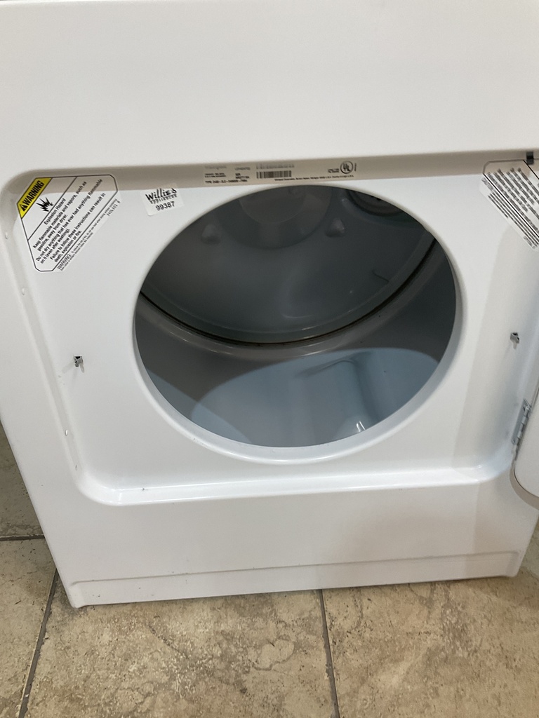 Whirlpool Used Electric Dryer 220volts (30 AMP) 29inches {no cord} (White) 