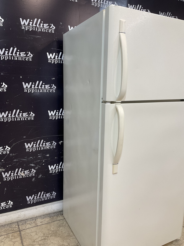 Frigidaire Used Refrigerator Top and Bottom 30x65 1/2” (Bisque) 