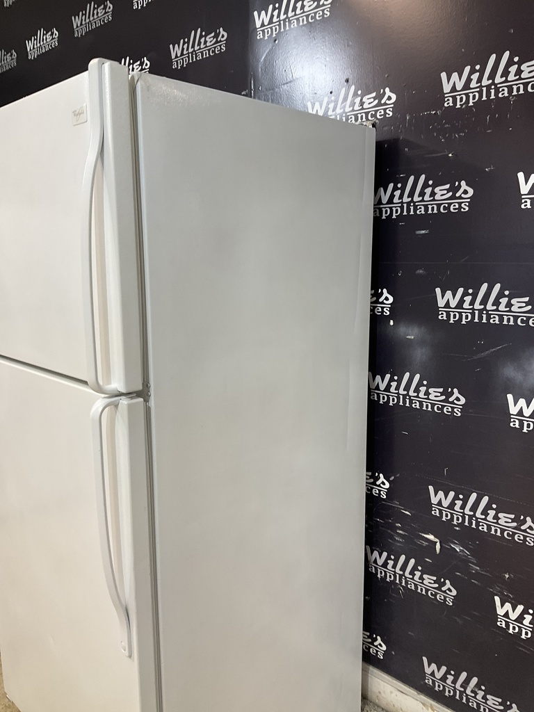 Whirlpool Used Refrigerator Top and Bottom 30x65 1/2” (White) 