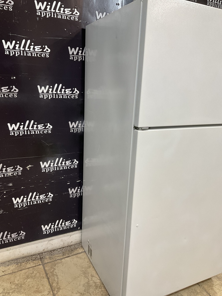 Whirlpool Used Refrigerator Top and Bottom 30x65 1/2” (White) 