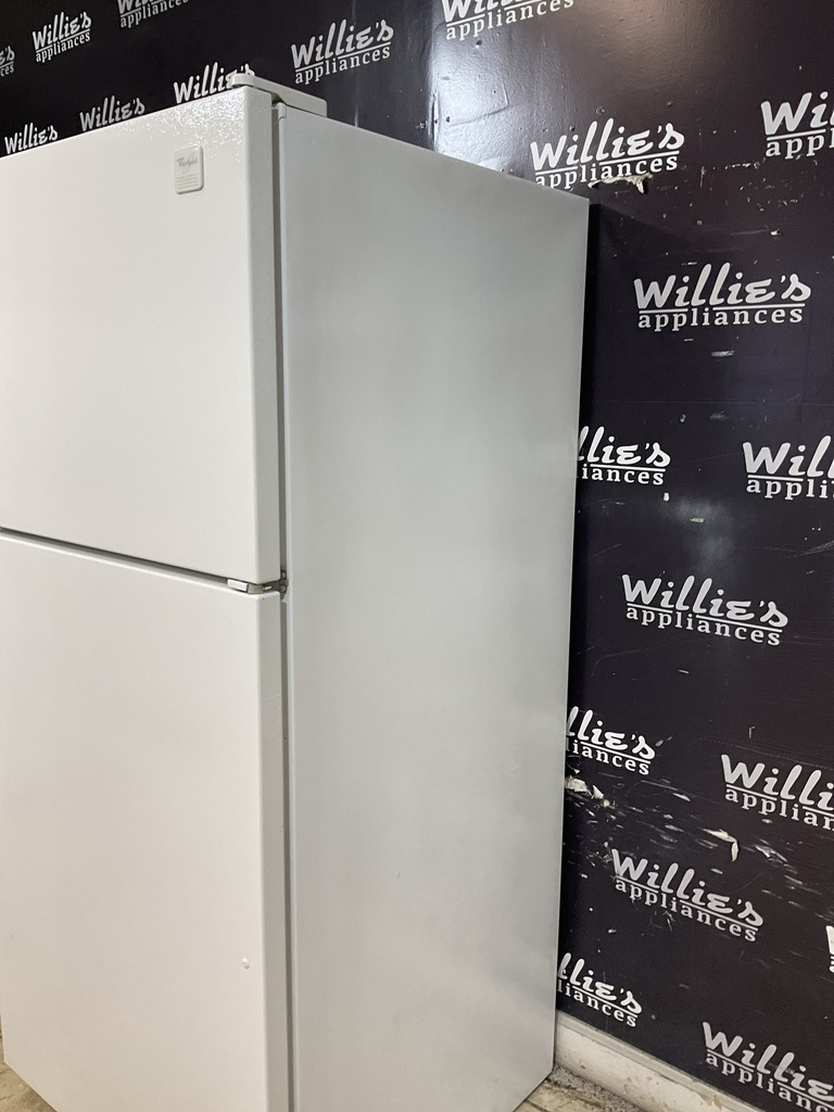Whirlpool Used Refrigerator Top and Bottom 30x65 1/2” (White)