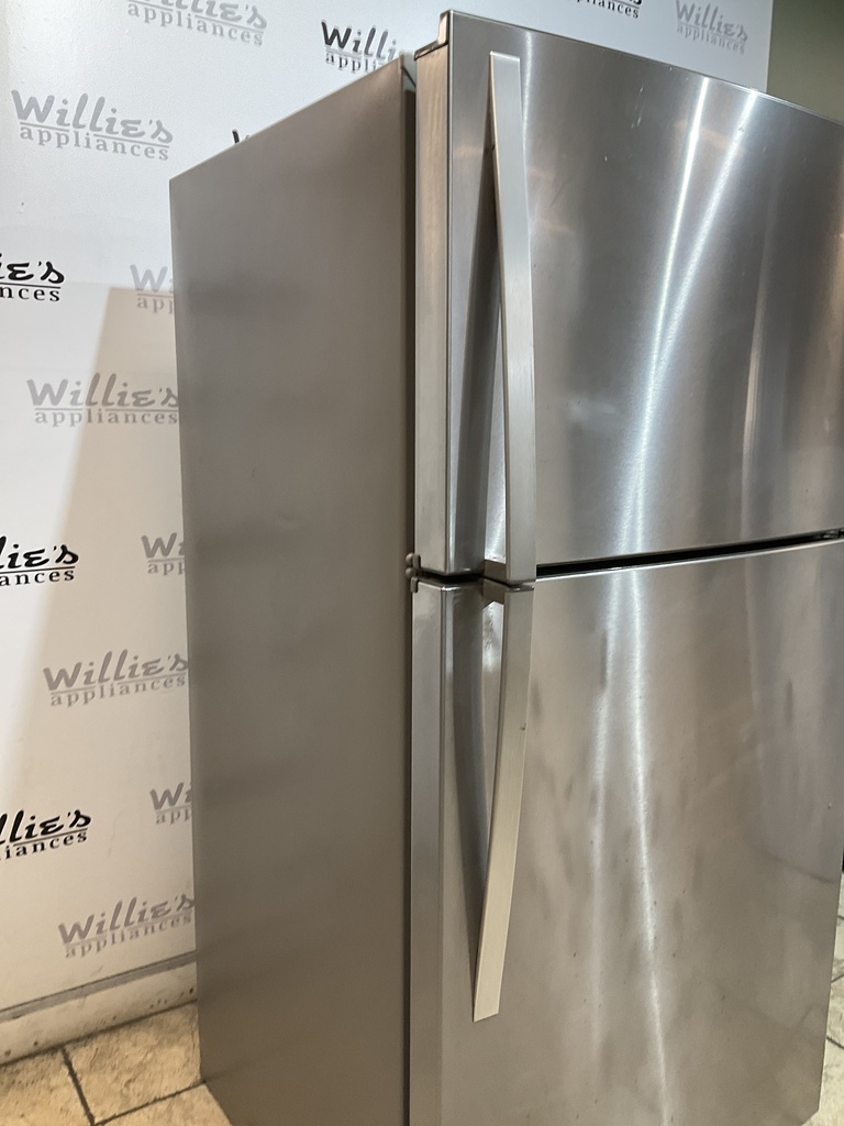Whirlpool Used Refrigerator Top and Bottom 33x66 (Stainless Steel) 