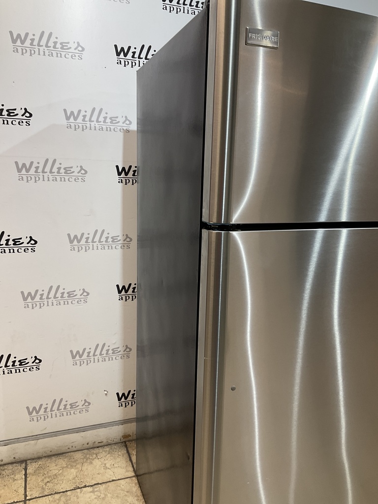 Frigidaire Used Refrigerator Top and Bottom 30x65 1/2” (Stainless Steel) 