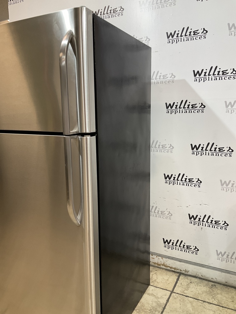 Frigidaire Used Refrigerator Top and Bottom 30x65 1/2” (Stainless Steel) 
