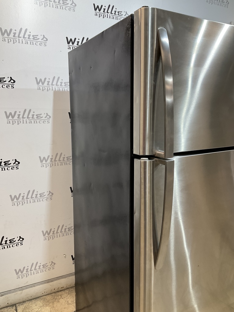Frigidaire Used Refrigerator Top and Bottom 30x65 1/2” (Stainless Steel) 