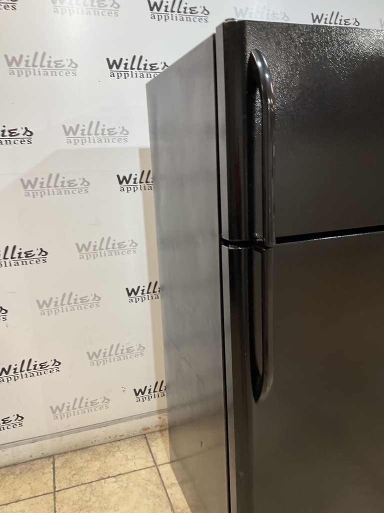 Frigidaire Used Refrigerator Top and Bottom 30x65 1/2” (Black) 