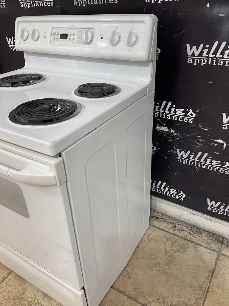 Ge Used Electric Stove 220volts (40/50 AMP) 30inches {no cord} (White)
