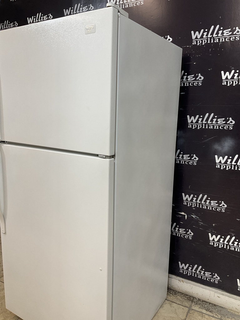 Whirlpool Used Refrigerator Top and Bottom 30x65 1/2” (White) 