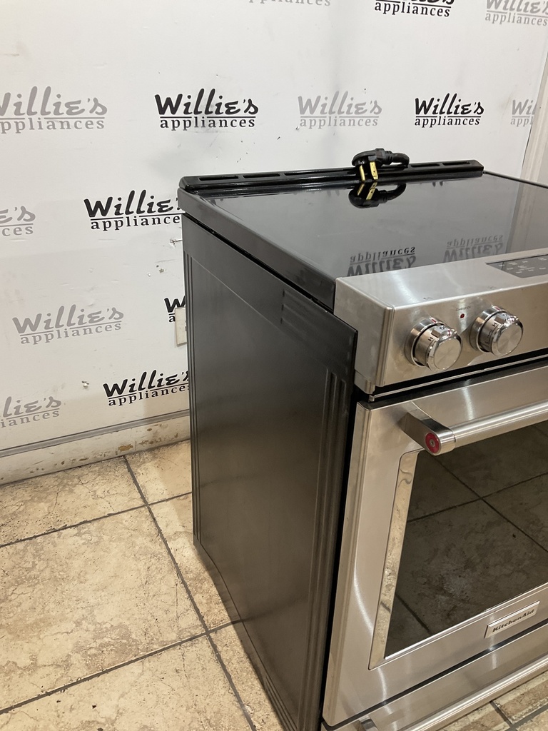 KitchenAid Used Electric Stove 220volts (40/50 AMP) 30inches {4 prong} (Stainless Steel) 