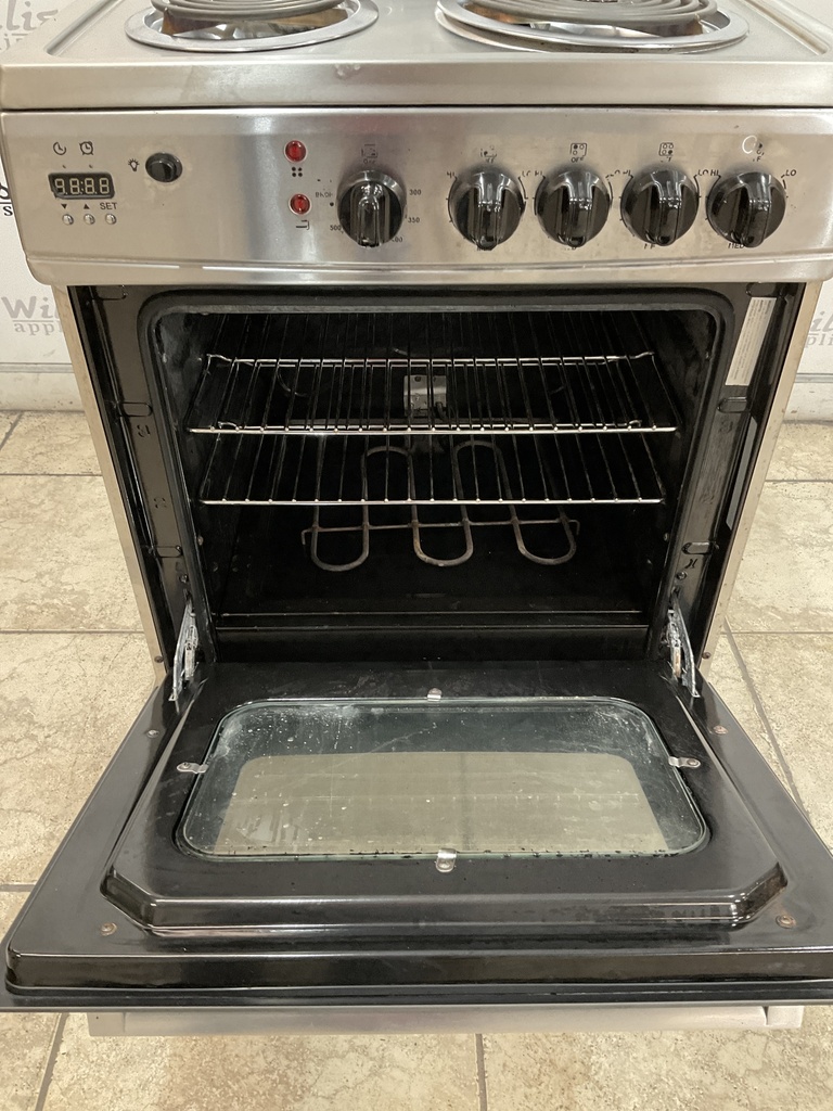 Avanti Used Electric Stove 220volts (40/50 AMP) 23 1/2” (Stainless Steel) 