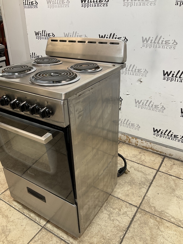 Avanti Used Electric Stove 220volts (40/50 AMP) 23 1/2” (Stainless Steel) 