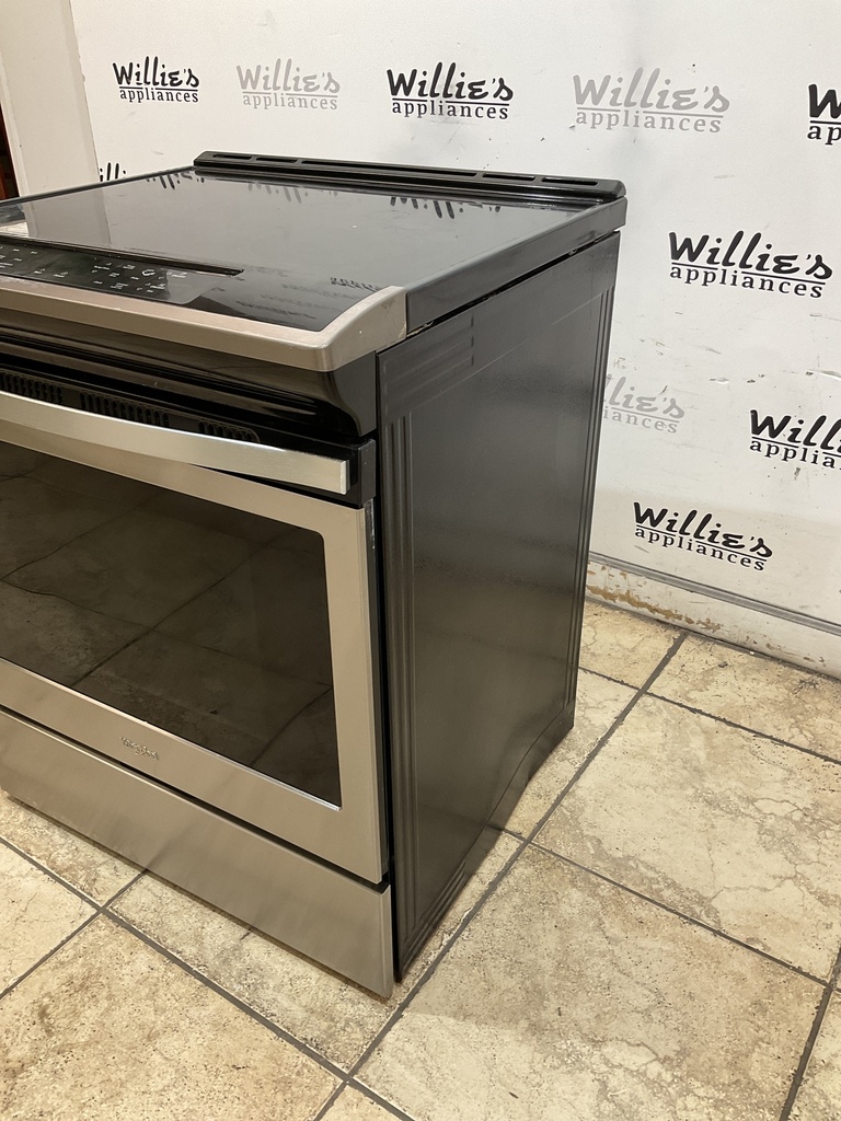 Whirlpool Used Electric Stove 220volts (40/50 AMP) 30inches {4 prong} (Stainless Steel) 