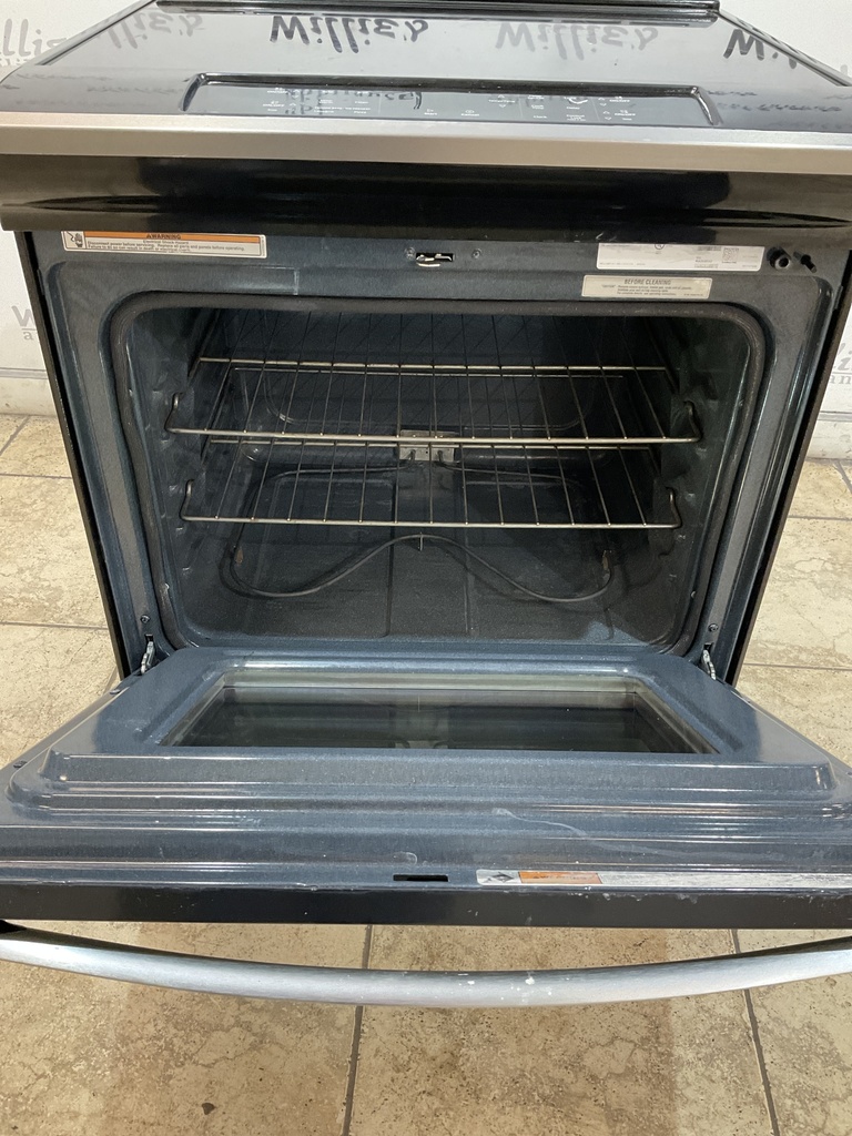 Whirlpool Used Electric Stove 220volts (40/50 AMP) 30inches {4 prong} (Stainless Steel) 