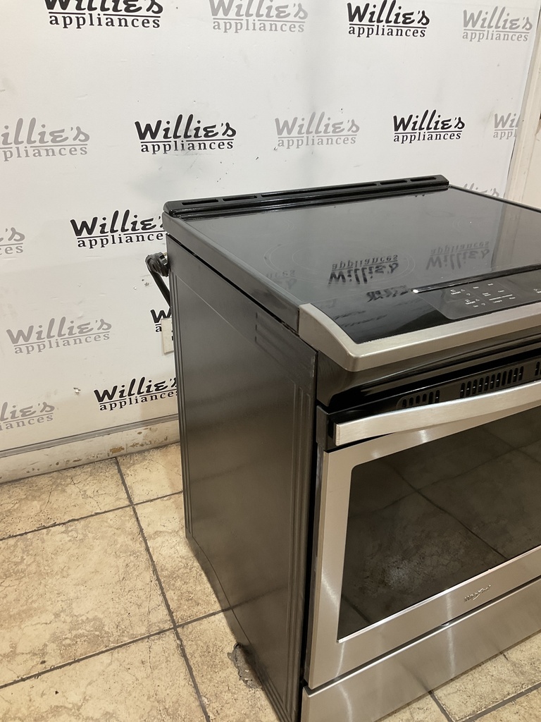 Whirlpool Used Electric Stove 220volts (40/50 AMP) 30inches {4 prong} (Stainless Steel) 