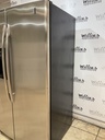 Ge Used Refrigerator Side by Side 36x68 1/2” (Stainless Steel)