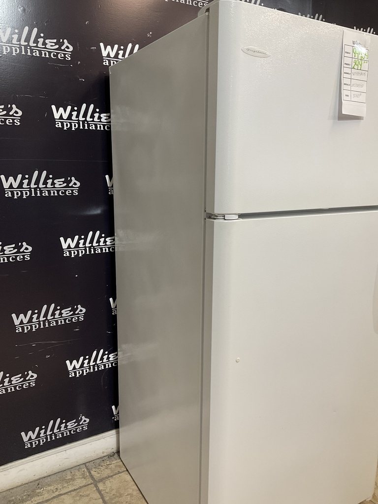 Frigidaire Used Refrigerator Top and Bottom 30x65 1/2” (White) 