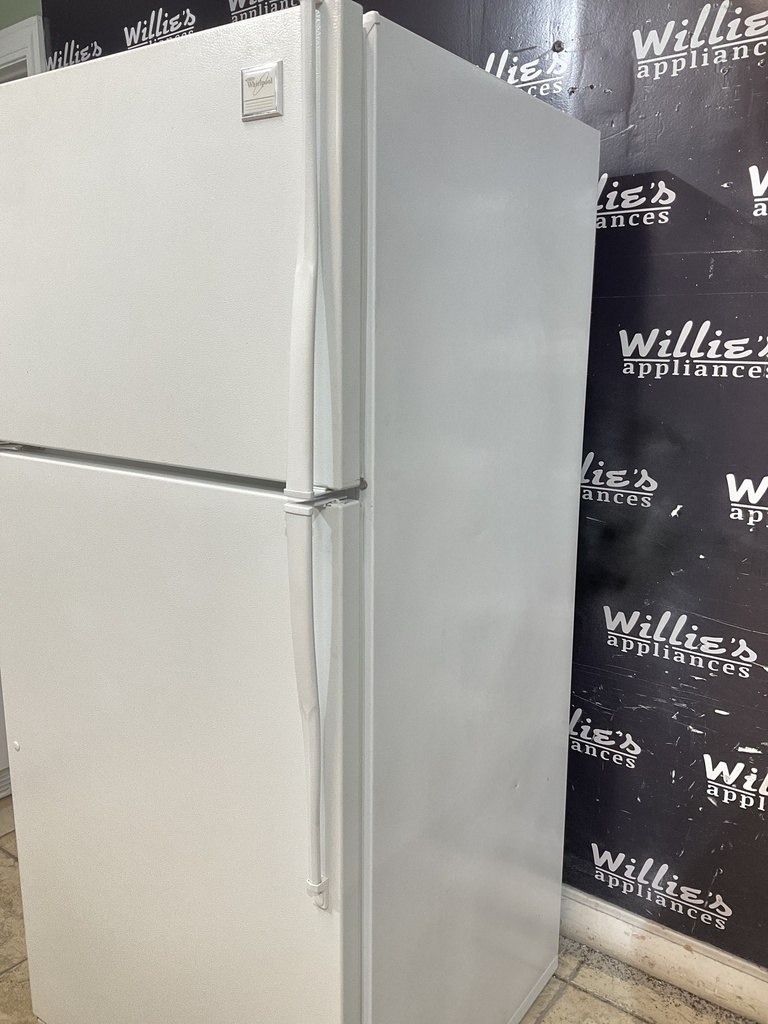 Whirlpool Used Refrigerator Top and Bottom 28x62 1/2” (White) 