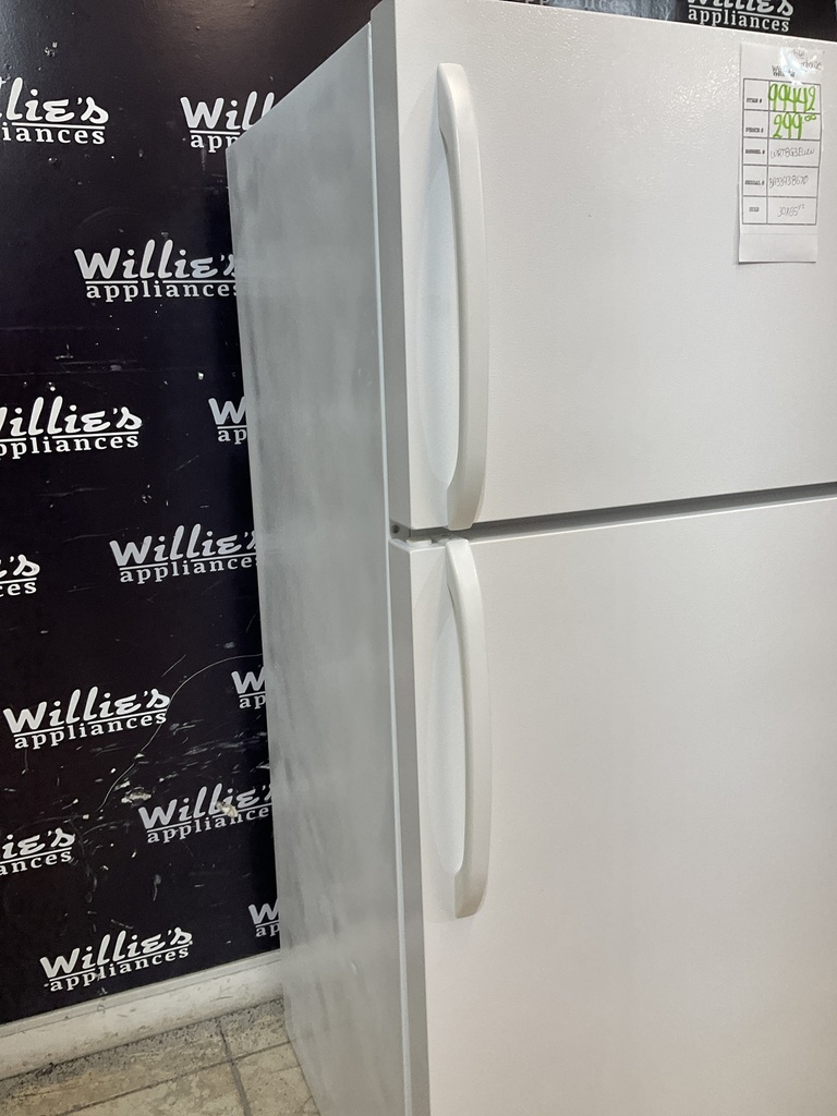 White Westinghouse Used Refrigerator Top and Bottom 30x65 1/2” (White) 