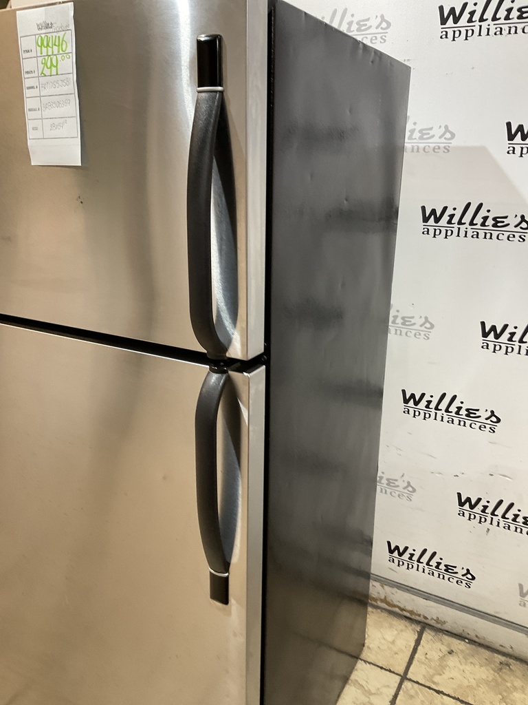 Frigidaire Used Refrigerator Top and Bottom 29x64 1/2” (Stainless Steel) 