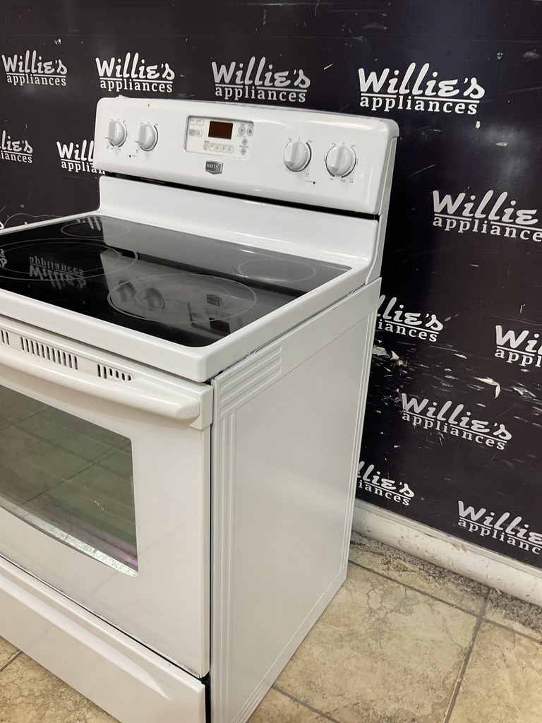 Maytag Used Electric Stove 220volts (40/50 AMP) 30inches  {4 prong} (White) 