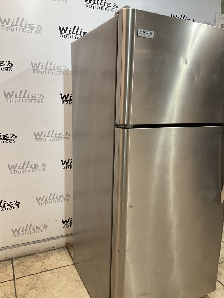 Frigidaire Used Refrigerator Top and Bottom 30x65 1/2” (Stainless Steel) 