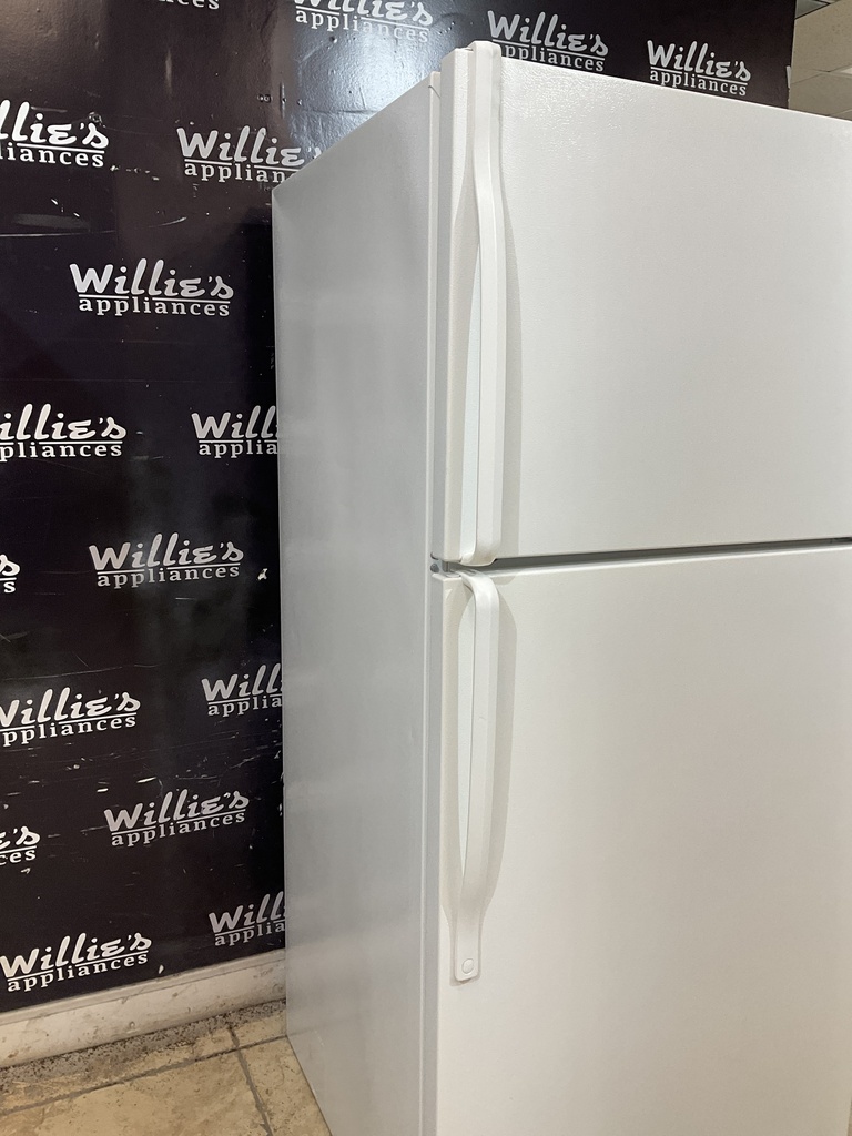 Whirlpool Used Refrigerator Top and Bottom 30x65 1/2” (White) 