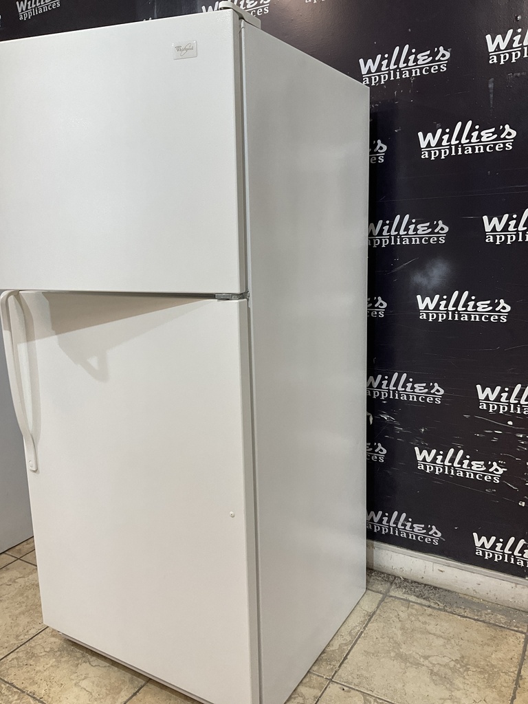 Whirlpool Used Refrigerator Top and Bottom 30x65 1/2” (White) 