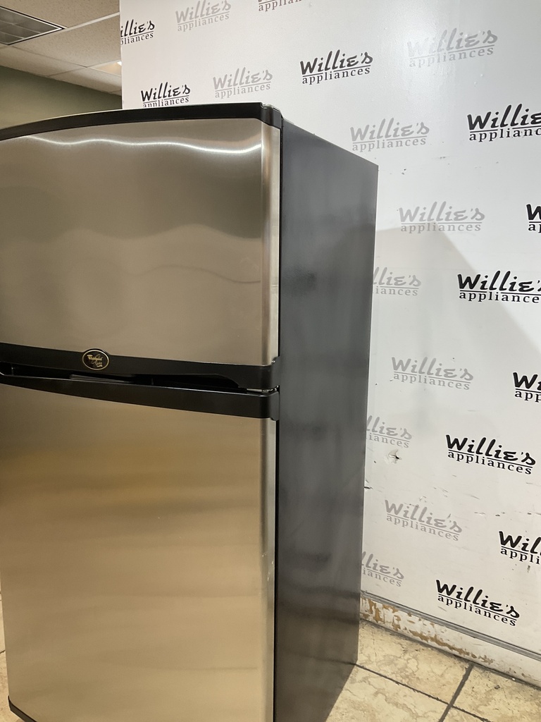 Whirlpool Used Refrigerator Top and Bottom 33x66 (Stainless Steel)
