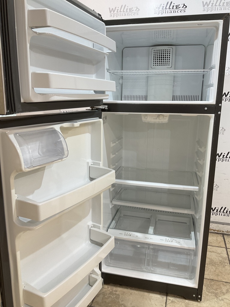 Ge Used Refrigerator Top and Bottom 28x66 1/2” (Stainless Steel) 
