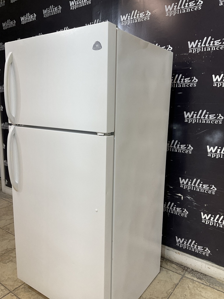 White Westinghouse Used Refrigerator Top and Bottom 30x65 1/2” (White) 